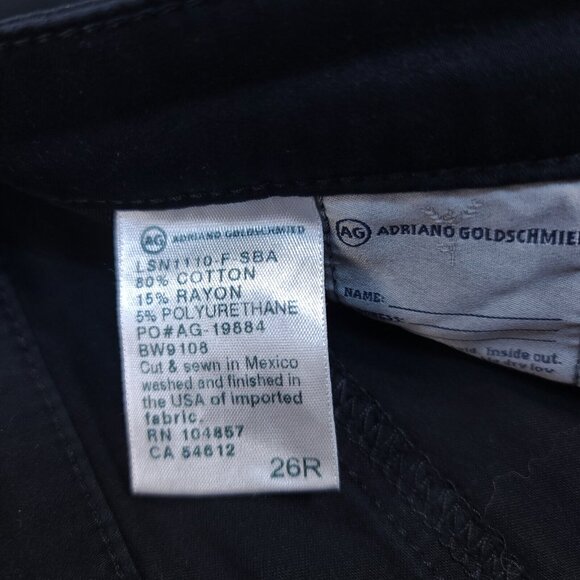 Adriano Goldschmied The Stilt Cigarette Leg Jeans Womens 26x28 Black Soft Denim - Picture 7 of 7